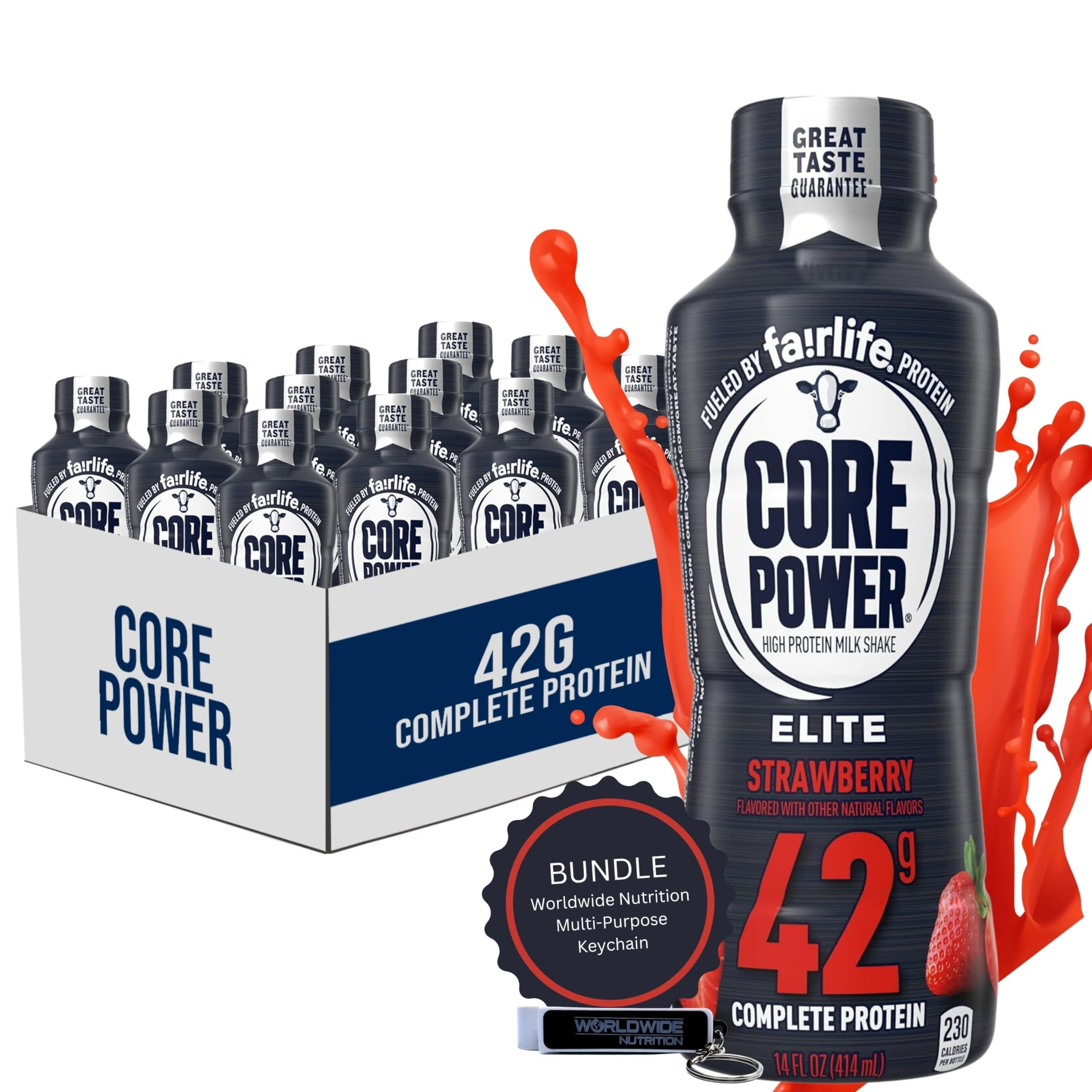 Fairlife Core Power 42g Complete Protein Elite Strawberry Milk Shake 