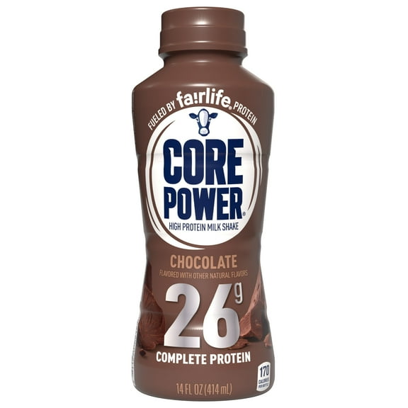 Core Power Protein Shake with 26g Protein by fairlife Milk, Chocolate, 14 fl oz