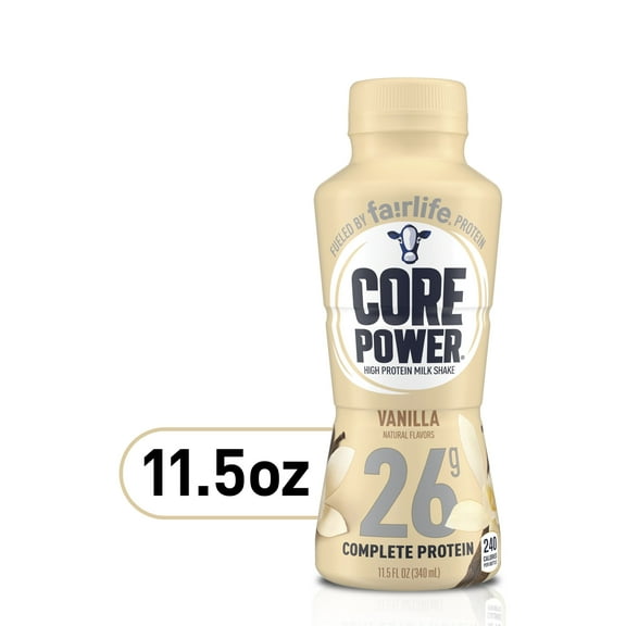 Core Power Protein Shake with 26g Protein by fairlife Milk, Vanilla, 11.5 fl oz