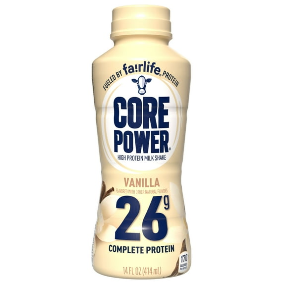 Core Power Protein Shake with 26g Protein by fairlife Milk, Vanilla, 14 fl oz