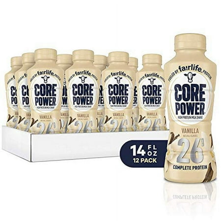 Core Power by Fairlife High Protein, 26g Protein, Milk Shake, 14 oz (Pack of 12) (Vanilla)