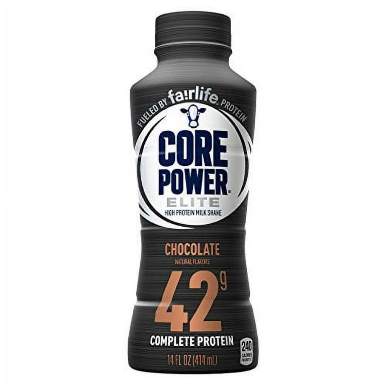 Core Power by fairlife Elite High Protein (42g) Milk Shake, 14 fl oz  bottles, (Pack of 12) (Chocolate)