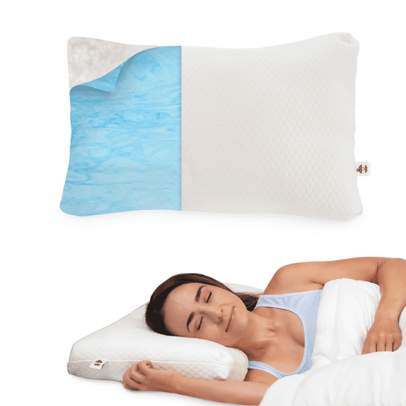 Core Products Adjustable Pillow - Customizable Loft with Alternative-Down Fill for Side, Back, or Stomach Sleeping; Cooling Gel Memory Foam Keeps You Cool and Comfortable - Standard Size
-2 pack