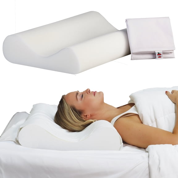 Core Products Basic Support, Conforming Foam Cervical Support Pillow, Includes Fitted Case, Gentle