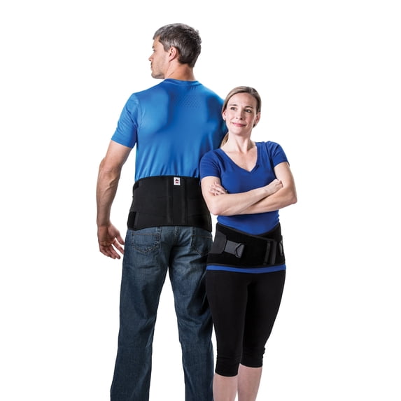 Core Products Industrial Lumbar Belt with Internal Suspenders for Breathable Comfort & Convenience, Lower Back Support, Black - Medium / Large