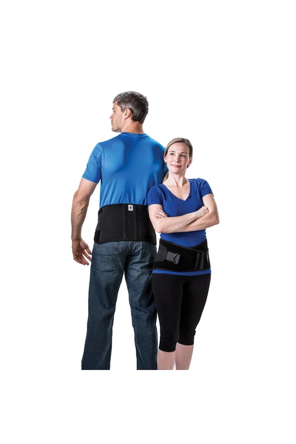 Industrial Lumbar Belt with Internal Suspenders for Breathable Comfort & Convenience, Lower Back Support, Black - Small