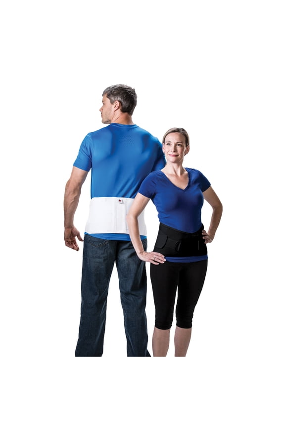 Corfit LS Lumbar Support Adjustable Back Brace for Pain Relief, Men/Women - White, XSmall