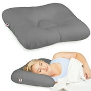 Core Products D-Core Cervical Neck Pillow - Extra Firm Orthopedic Support for Neck Discomfort, Back Sleepers, Dual Neck Rolls, Cervical Alignment, Midsize, Assembled in USA