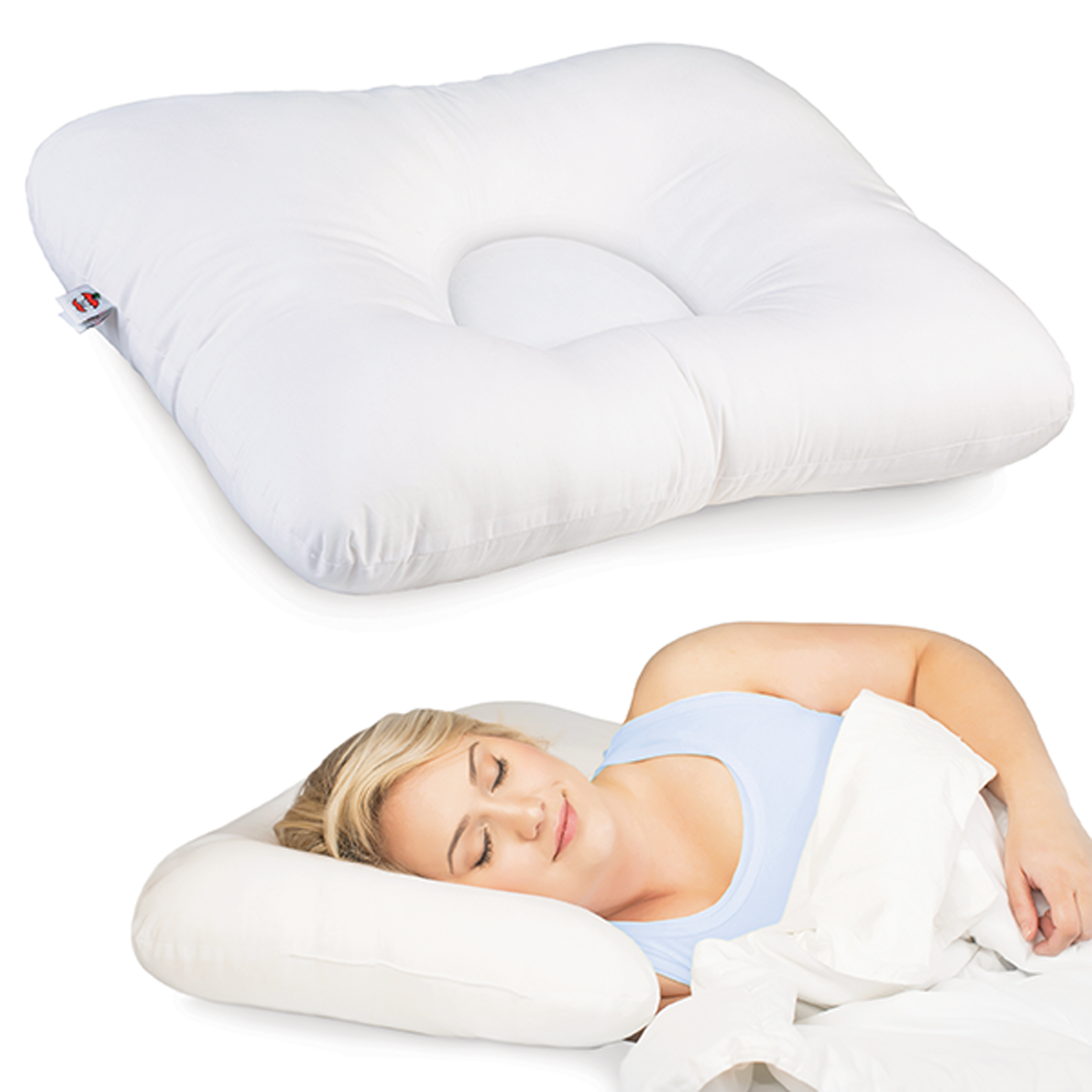 Core Products D-Core Cervical Spine Support Pillow- Ease Neck Spasms, Tension & Headaches- Full Size Firm - image 1 of 7