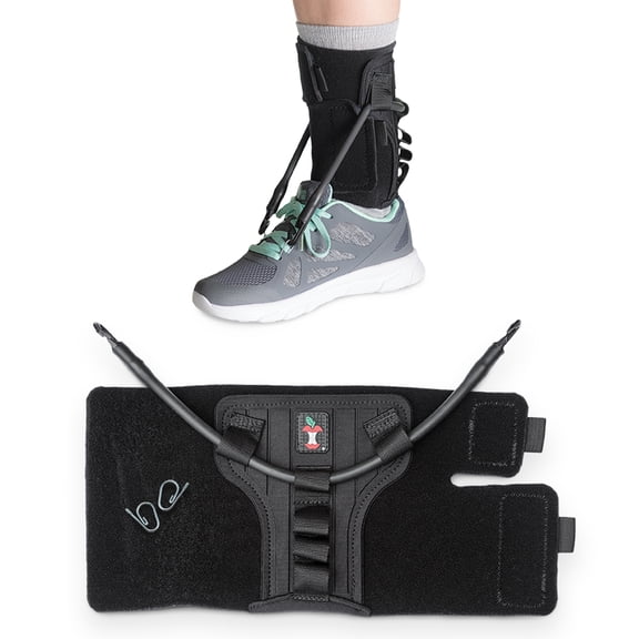 Core Products FootFlexor Foot Drop Brace - Soft Ankle Foot Orthosis (AFO) for Walking Support - Drop Foot Brace for Men & Women, XSmall/Small