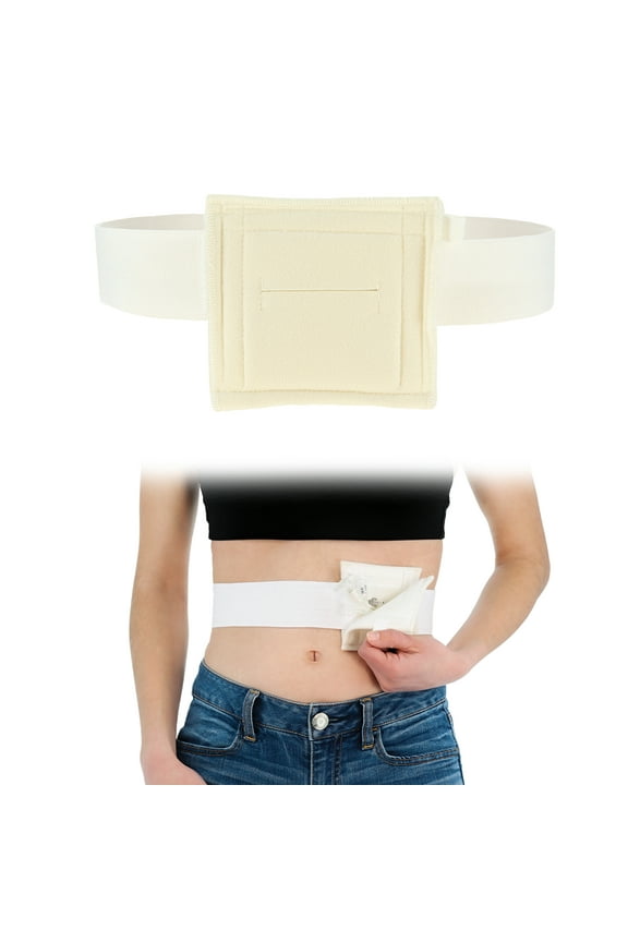 NelMed G-Tube Holder – Feeding Tube Belt Holder for PEG, G, J Tubes – Adjustable, Discreet Support for Tube Feeding – Small/Medium (30–45 inch Waist)