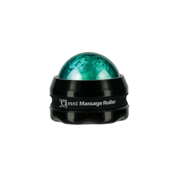 Core Products Omni Massage Ball Manual Roller Massager for Self Massage Therapy Tool, Black Cap - Green