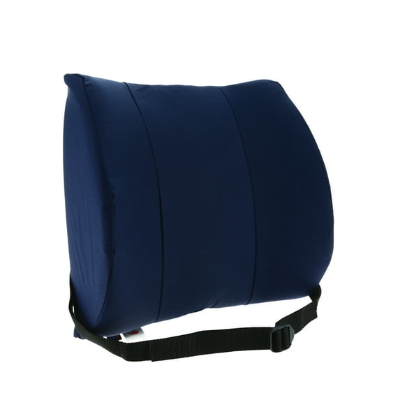 Core Products Sitback Rest Cushion Lumbar Support for Lower Back & Office Chair, Adjustable Strap Standard Foam - Blue