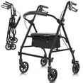 thumbnail image 1 of Vive Mobility Core Rollator Walker – Lightweight Folding 4-Wheel Walker with Seat, Adjustable Handles & Storage Bag, Black, 1 of 9