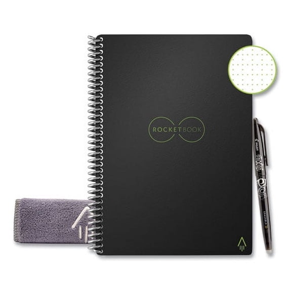 Core Smart Notebook, Dotted Rule, Black Cover, 8.8 X 6, 18 Sheets | Bundle of 10 Each