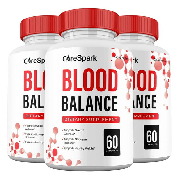 Core Spark Blood Capsules Supplement, CoreSpark Glycogen Pills Maximum Strength All Natural, 30 Day Supply per Bottle (3 Pack)