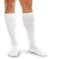 thumbnail image 1 of Core-Spun 20-30mmHg Moderate Graduated Compression Support Knee High Socks (White, Small), 1 of 7