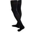 thumbnail image 1 of Core-Spun 20-30mmHg Moderate Graduated Compression Support Thigh High Socks (Black, Large Short), 1 of 2