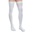 thumbnail image 1 of Core-Spun Mild Support Thigh High Compression Socks, 15-20mmHg Compression, White, X-Large Long, 1 of 5
