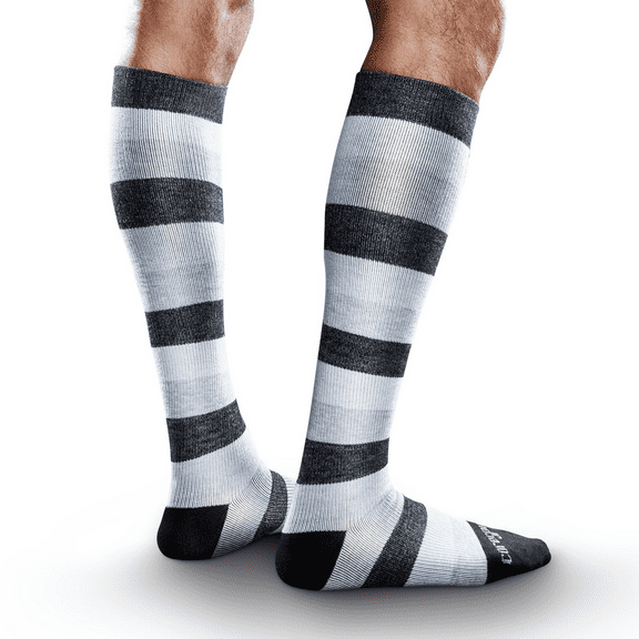 Core-Spun by Therafirm 20-30mmHg Moderate Support Compression Socks - Black, X-Large Short