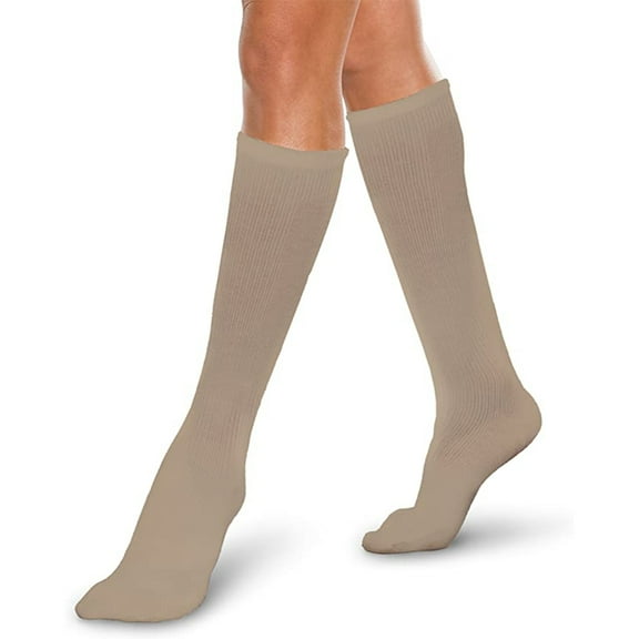 Core-Spun by Therafirm 20-30mmHg Moderate Support Compression Socks - Khaki, X-Large Short