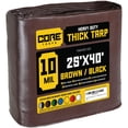 thumbnail image 1 of Core Tarps 10 Mil Heavy Duty Tarp Tarpaulin Waterproof Cover, Brown and Black 25 x 40Ft, 1 of 7