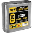 thumbnail image 1 of Core Tarps 10 Mil Heavy Duty Tarp Tarpaulin Waterproof Cover, Silver and Black 8 x 10Ft, 1 of 7