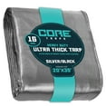 thumbnail image 1 of Core Tarps 16 Mil Heavy Duty Tarp Tarpaulin Waterproof Cover, Silver/Black 20′ X 35′Ft, 1 of 7