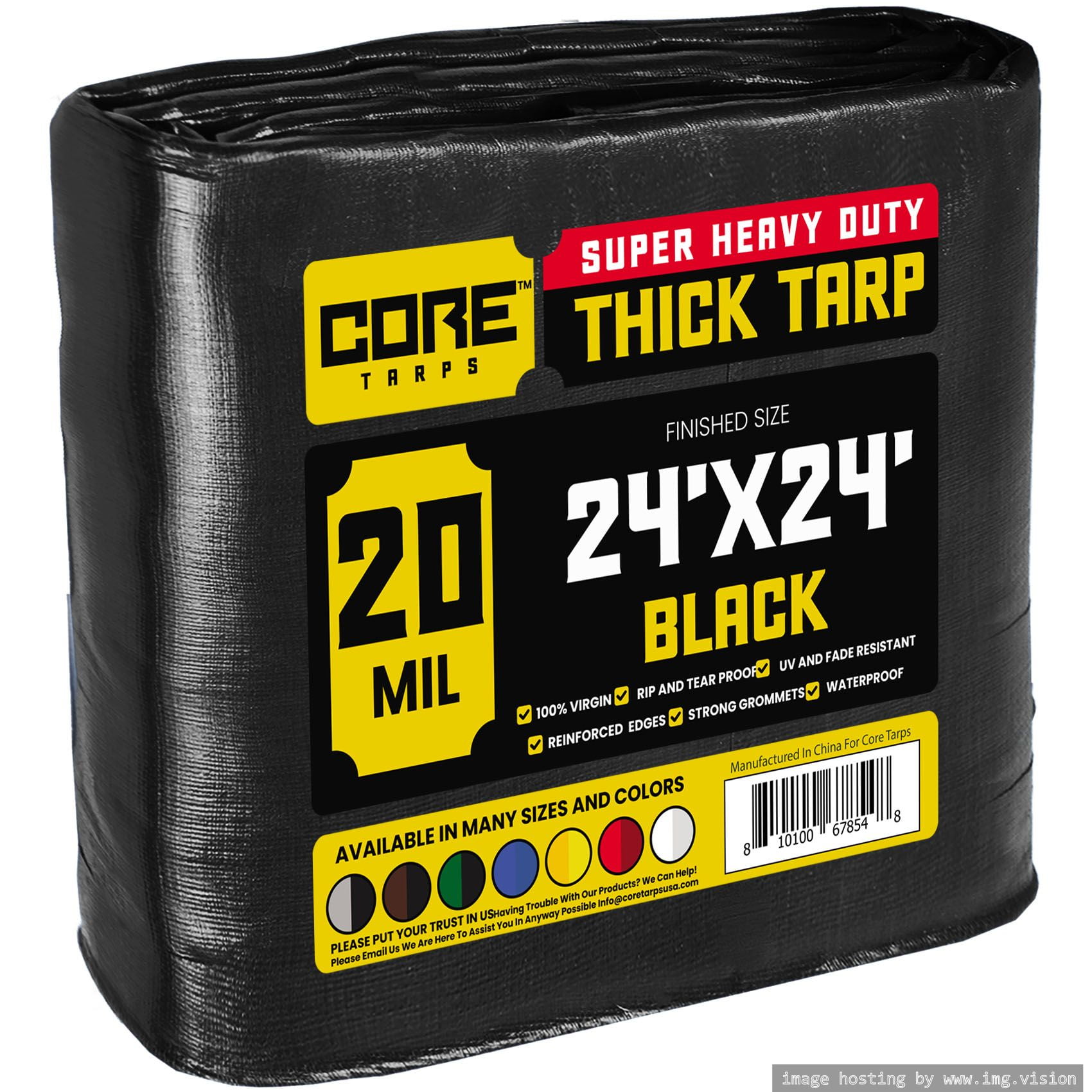 Sigman 24' x 24' White Heavy Duty Tarp