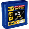thumbnail image 1 of Core Tarps 20 Mil Heavy Duty Tarp Tarpaulin Waterproof Cover, Blue 10' x 10', 1 of 8