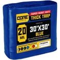 thumbnail image 1 of Core Tarps 20 Mil Heavy Duty Tarp Tarpaulin Waterproof Cover, Blue 30 x 30Ft, 1 of 7