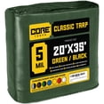 thumbnail image 1 of Core Tarps 5 Mil Classic Tarp Tarpaulin Waterproof Cover, Green and Black 20 x 35Ft, 1 of 7