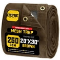 thumbnail image 1 of Core Tarps 60% Brown Shade Cloth with Grommets - 20 X 30 FT Heavy Duty Mesh Tarp - Sun Shade Cloth for Garden Vegetables Plants Greenhouse Outdoors Backyard Fences Dump Trucks Patio Mesh Shade Tarp, 1 of 8
