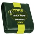 thumbnail image 1 of Core Tarps 8 Mil Heavy Duty Tarp Tarpaulin Waterproof Cover, Green/Black 30′ X 40′Ft, 1 of 7