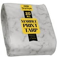 thumbnail image 1 of Core Tarps Extreme Heavy Duty 20 Mil Tarp Cover, Waterproof, UV Resistant, Rip and Tear Proof, Poly Tarpaulin with Reinforced Edges for Roof, Camping, Patio, Pool , Boat (Marble/White 10′ X 12′), 1 of 7