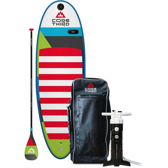 Core Third Doheny 7'8" Inflatable Paddle Board for Beaches and Lakes with Complete SUP Kit