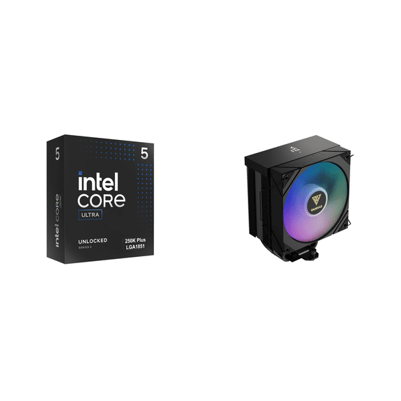 Core Ultra 5 Series 2 250K PLUS Octadeca-core Processor & GAMDIAS Boreas M2-51D ARGB CPU Air Cooler Bundle