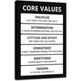 thumbnail image 1 of Core Values Quote Motivational Wall Art for Office Inspiration Poster Inspirational Canvas Painting Prints Wall Pictures for Living Room Home Decor Framed Artwork [12''''W x 18''''H], 12x18 Inch, 1 of 6