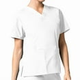 thumbnail image 1 of Classic V-neck Top by Maevn XXS- 5XL White, 1 of 2