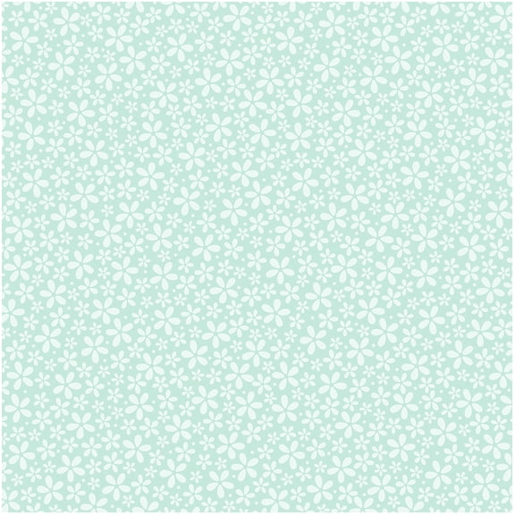 Core'dinations Core Basics Patterned Cardstock 12"X12"-Aqua Flower