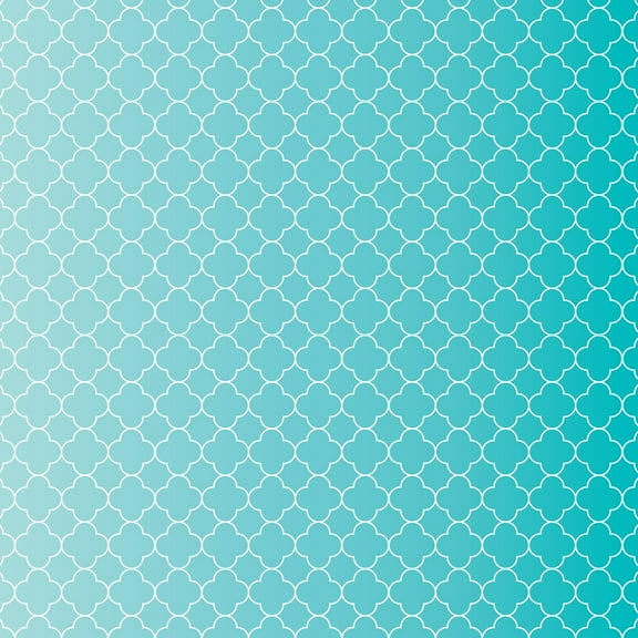 Core'dinations Core Basics Patterned Cardstock 12"X12"-Teal Quatrefoil