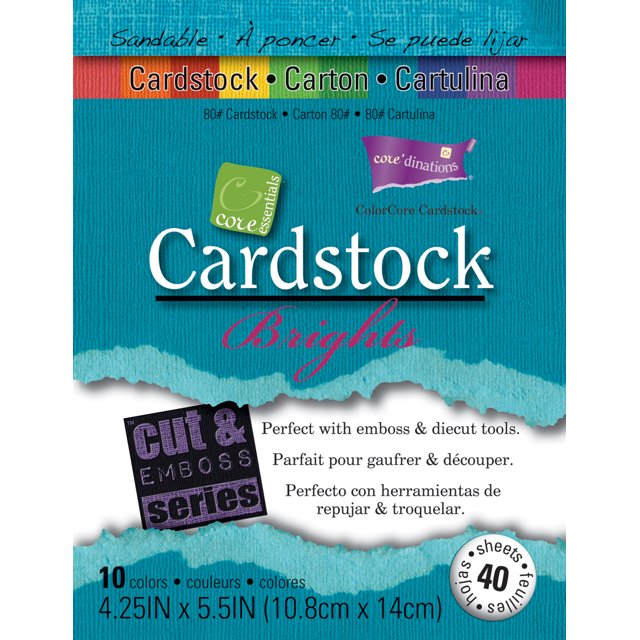 Core'dinations Core Essentials Cardstock 4.25"X5.5" 40/PkgBrights, Pk