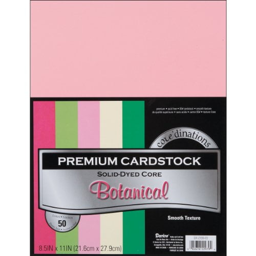 Darice Coredinations Smooth Cardstock 8.5 X11 Inches Botanical Assortment