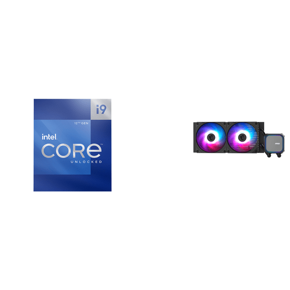 Core i9-12900K Desktop Processor & MSI MAG Coreliquid A13 240 AIO ARGB CPU Liquid Cooler Bundle