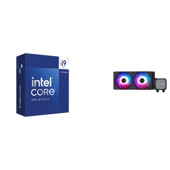 Core i9-14900K Processor & MSI MAG Coreliquid A13 240 AIO ARGB CPU Liquid Cooler Bundle