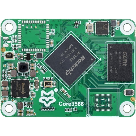 Core3566 Module, Rockchip RK3566 Quad-Core Processor, Compatible with CM4, with Wireless 2GB RAM, 0GB eMMC Flash (Lite)
