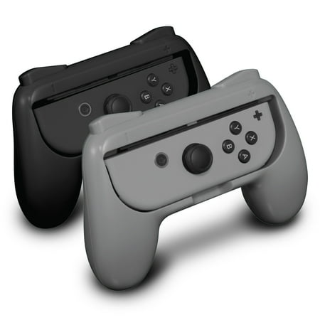 CoreAudio Joy-Con Controller Grip For Nintendo Switch 2-pack: Grey & Black