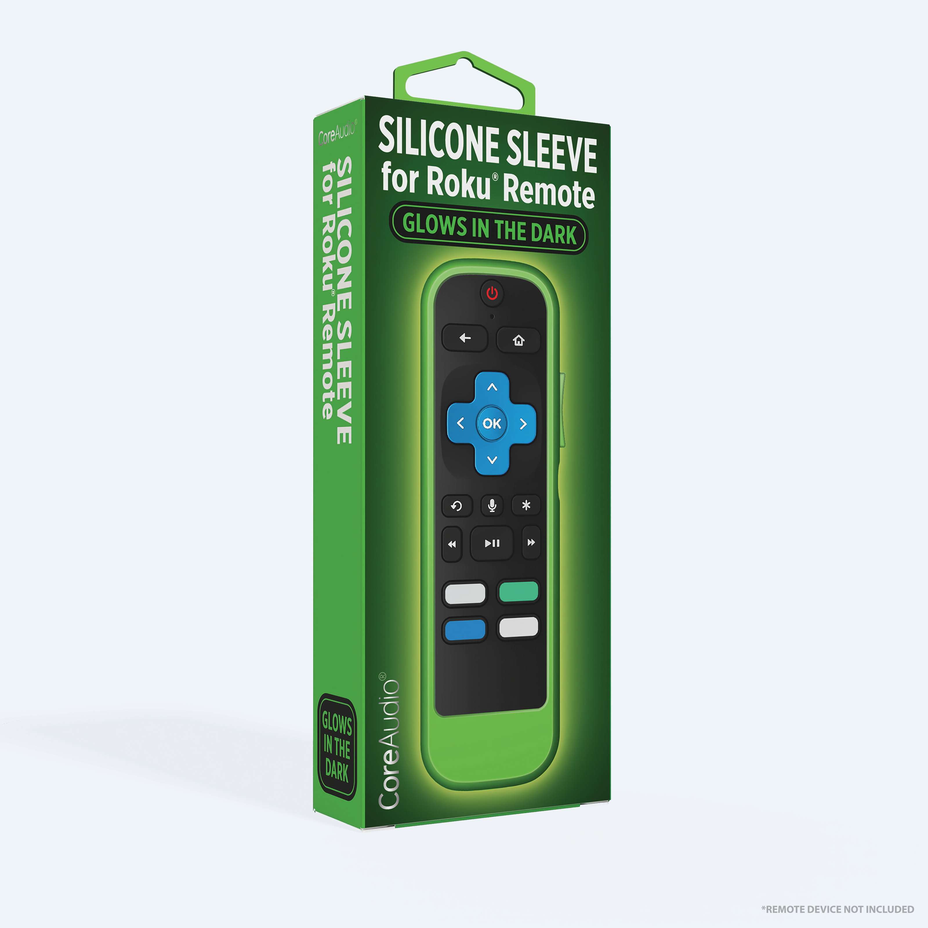 CoreAudio Roku Remote Silicone Sleeve Glow Green, 1 Piece
