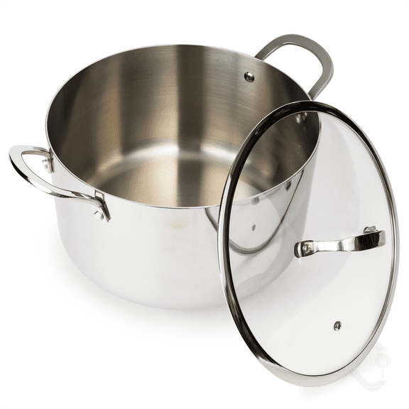 CoreClad 8-Quart Tri-Ply Stainless Steel Stock Pot, Induction Ready