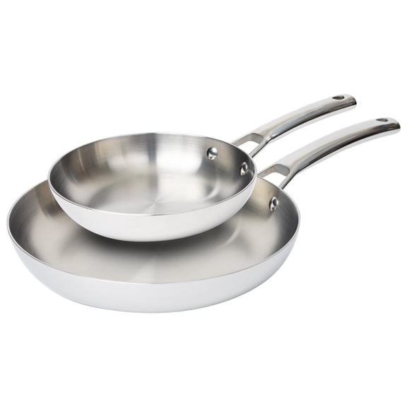 CoreClad 2PC Tri-Ply Stainless Steel Skillet Set, Induction Ready